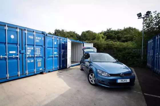 Ground floor access to container storage
